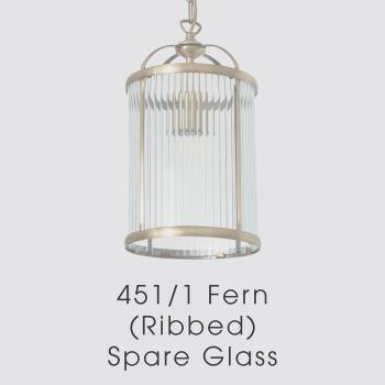 Fern Ribbed 1 Light Glass