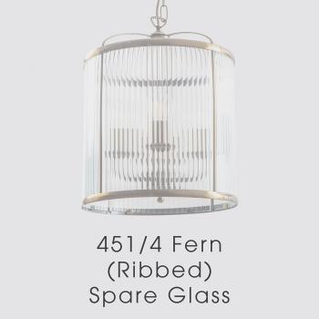 Fern Ribbed 4 Light Glass