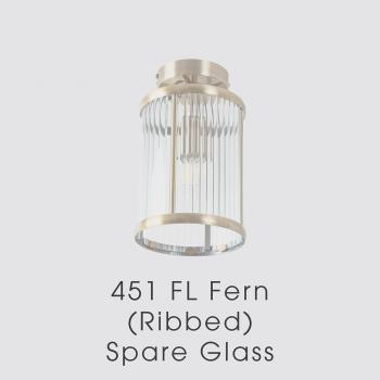 Fern Ribbed Flush Glass