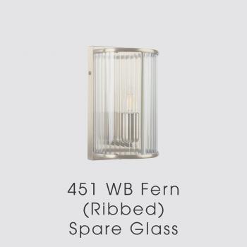 Fern Ribbed Wall Light Glass